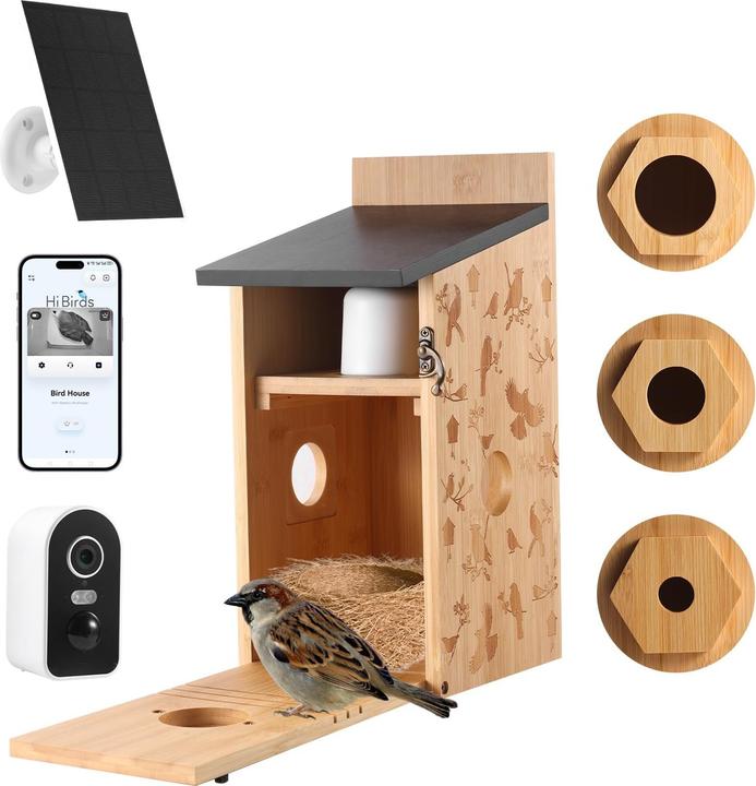 BrooBirder Nistkasten mit Kamera & Solar