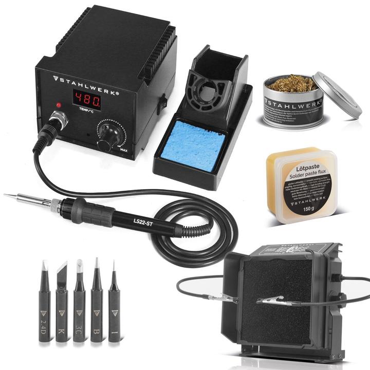 Immagine prodotto Stahlwerk Stazione di saldatura LS22-ST con 22 watt in un set completo / stazione di saldatura combinata