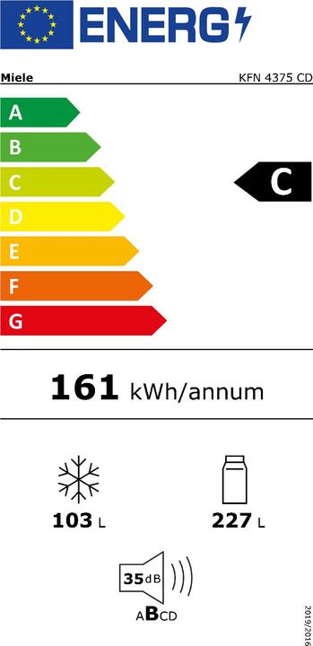 Energie-Label Miele KFN 4375 CD (330 l)