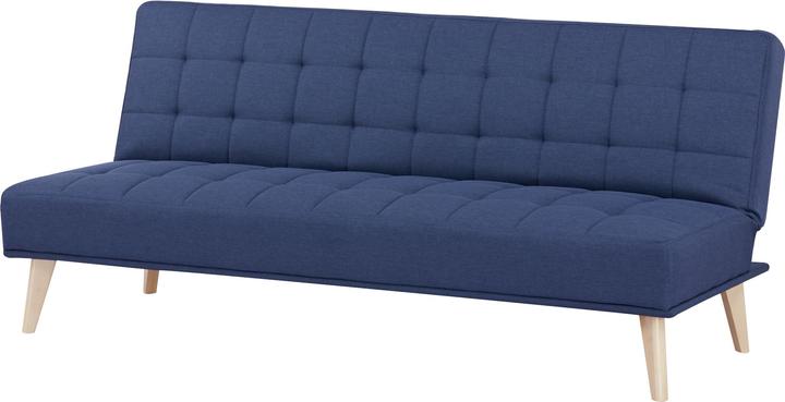 Produktbild En.Casa Schlafsofa Pukkila 180x86x81 cm Textil Dunkelblau (3-Sitzer)