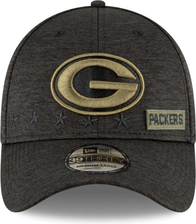 Actual product image New Era 39Thirty NFL Salute to Service Green Bay Packers Cap (M, L)