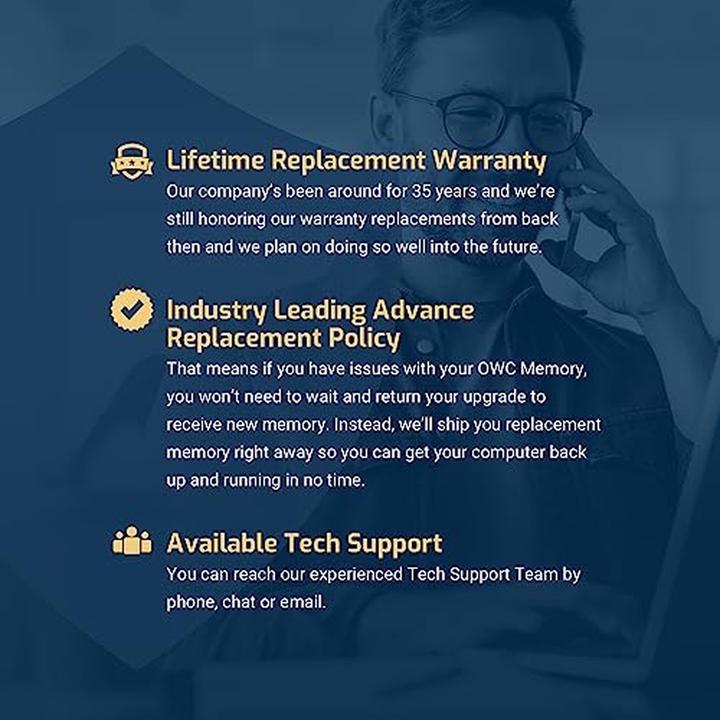 Actual product image OWC 64.0GB (4x 16GB) 2400MHz DDR4 PC4-19200 SO-DIMM 260 Pin CL17 Memory Upg. (4 x 16GB, 2400 MHz, DDR4-RAM, SO-DIMM)