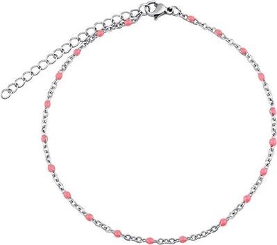 Actual product image Silvego Steel leg chain - pink KMM1743 (Stainless steel)