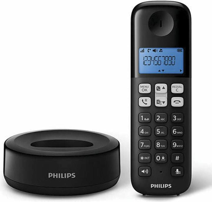 Actual product image Philips Wireless Landline Telephone D1611b Black