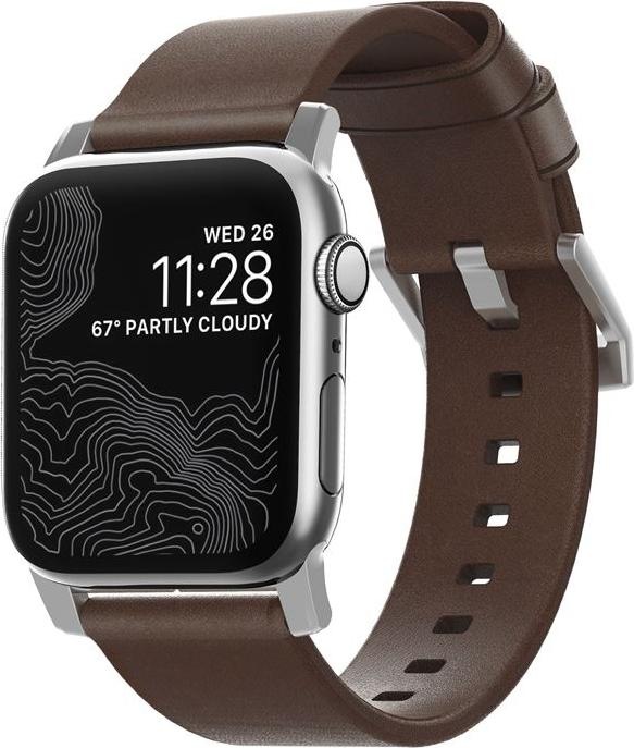 Image du produit Nomad Sangle de connexion moderne (44 mm, Cuir, Acier inoxydable, Apple Watch Series 4, Apple Watch Series 5, Apple Watch Series 6, Apple Watch SE)