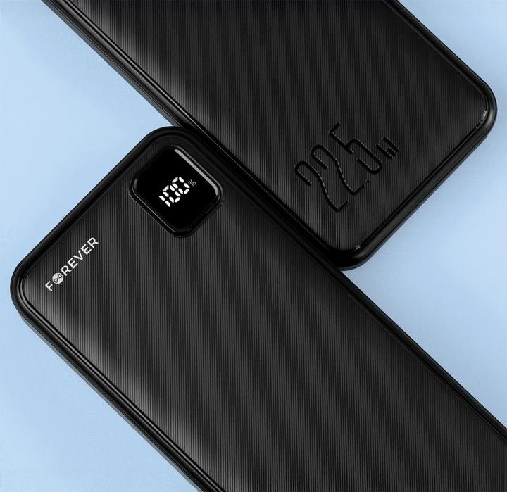 Actual product image Forever power bank TB-300M PD QC 22,5W 10000 mAh black (10000 mAh, 22.50 W)