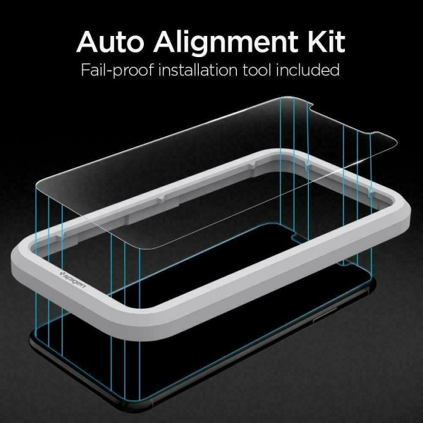 Actual product image Spigen Tempered Glass Alm Glas.Tr Slim 2-Pack Iphone 11 (2 Piece, Apple iPhone 11)