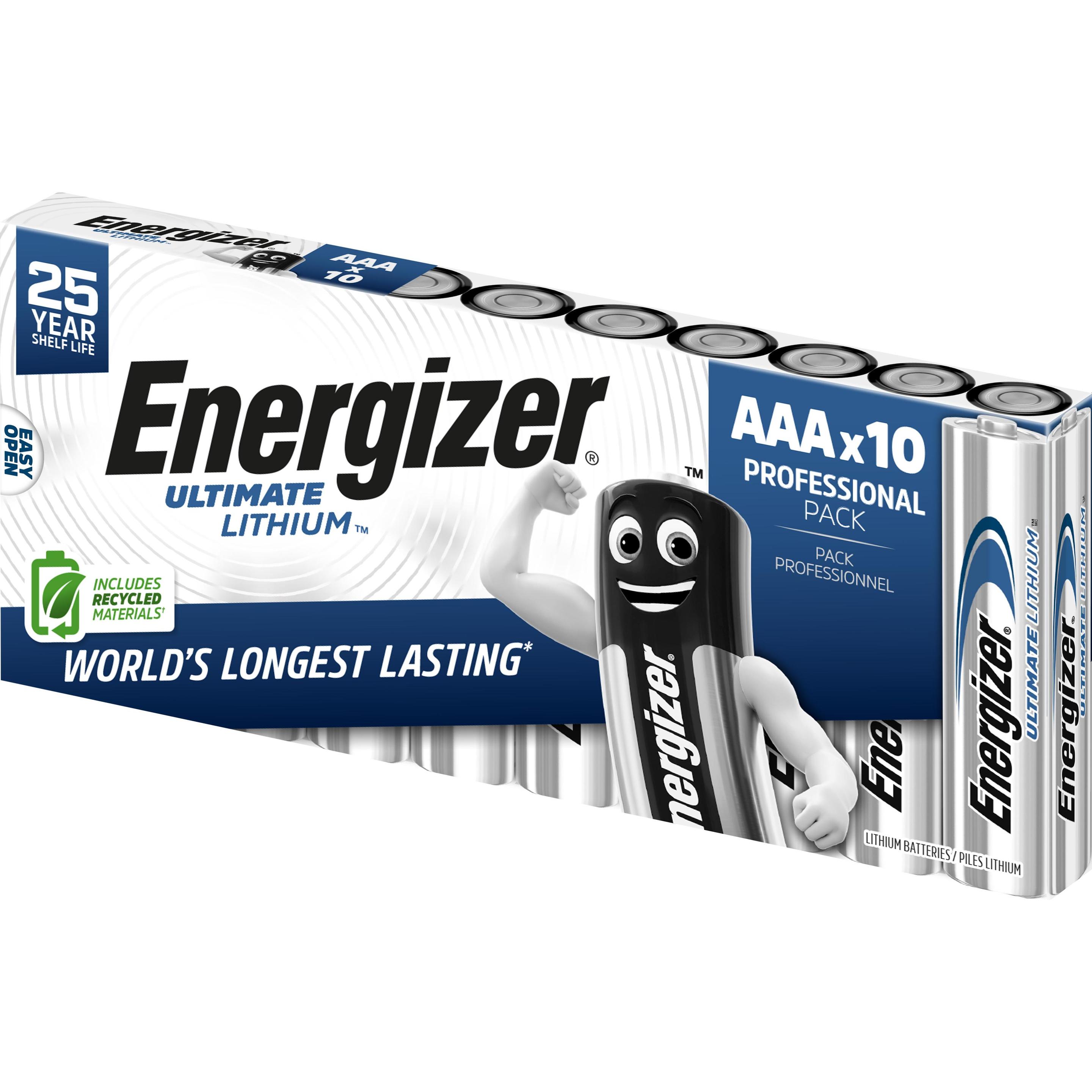 Energizer Ultimate Lithium Micro (10 Stk., AAA, 1250 mAh), Batterien + Akkus