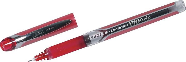 Image du produit Pilot Roller Hi-Tecpoint Grip V10 0,6mm rouge pointe ogive indélébile (Rouge, 1 x)
