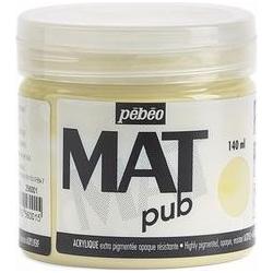 Pebeo, Künstlerfarbe + Bastelfarbe, Acrylic Mat Pub (Elfenbeinbeige, 140 ml)