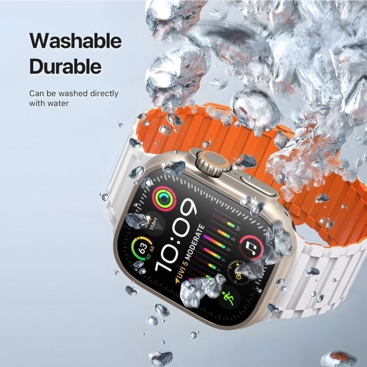 Actual product image Dux Ducis KJ bracelet (42 mm, 45 mm, 44 mm, 49 mm, Silicone, Apple Watch Ultra 2, Apple Watch Series 8, Apple Watch Ultra, Apple Watch Series 5, Apple Watch Series 7, Apple Watch Series 6, Apple Watch Series 3, Apple Watch Series 4, Apple Watch SE, Apple Watch Series 9)