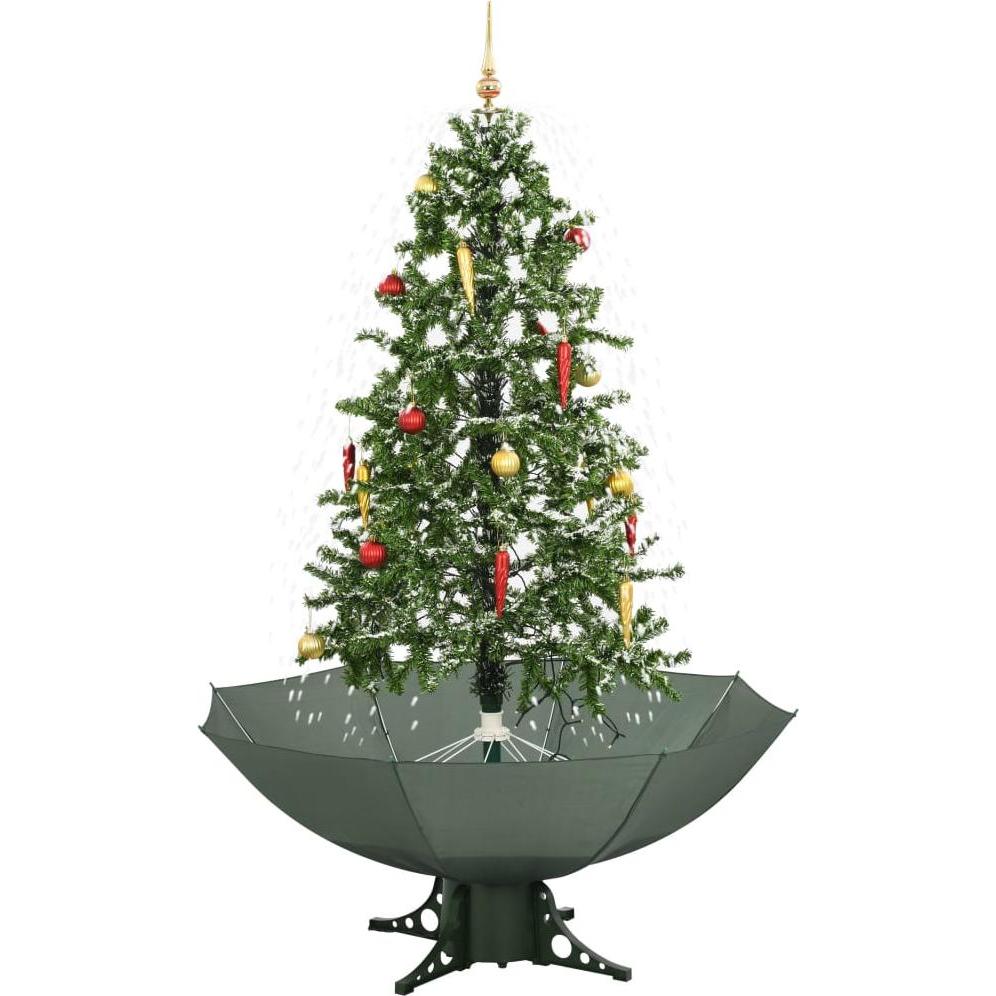 VidaXL, Weihnachtsbaum, Schneiender Weihnachtsbaum mit Schirmfuss Grün 170 cm (170 cm)