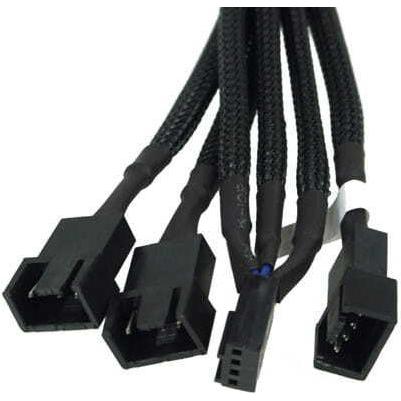 Thumbnail - Phobya Y-Kabel 4Pin PWM 3x 4Pin PWM 10cm - schwarz, Interne Kabel (PC)