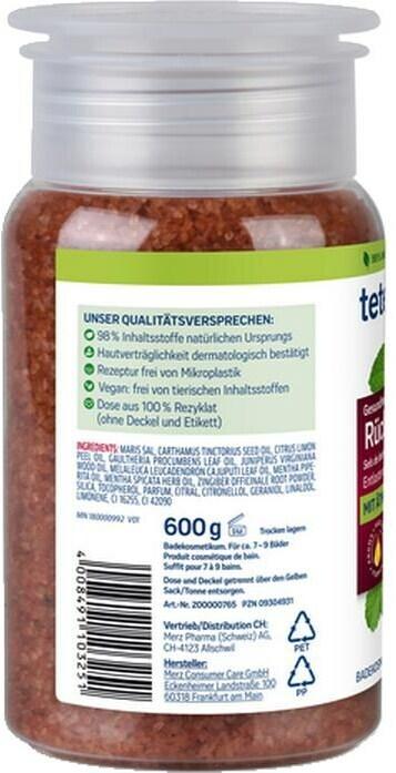 Nährwerte und Zutaten Tetesept Meeres Rueck Schu (Badeöl)