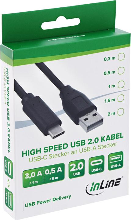 Image du produit InLine Câble USB 2.0 de type C - USB A (1.50 m, USB 2.0)