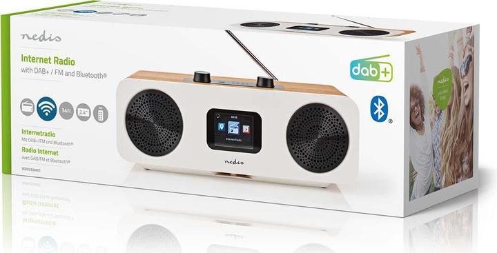 Actual product image Nedis Internet radio RDIN2500WT (DAB+, FM, Bluetooth, Wi-Fi)