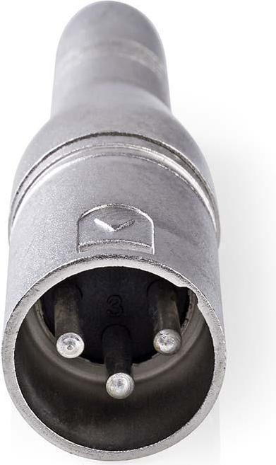 Produktbild Nedis XLR Adapter | XLR 3-Pin Stecker | 6.35 mm Buchse | Vernickelt | Gerade | Metall | Silber | 10