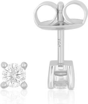 Actual product image Muau Stud earrings 4-handle setting (White gold 750)