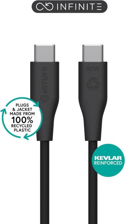 eSTUFF INFINITE (GRS) USB-C to USB-C (2 m, USB 2.0, 60 W)