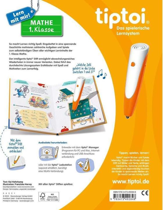 Image du produit tiptoi Lern mit mir. Mathe 1. Klasse (Allemand, Kai Haferkamp, 2023)