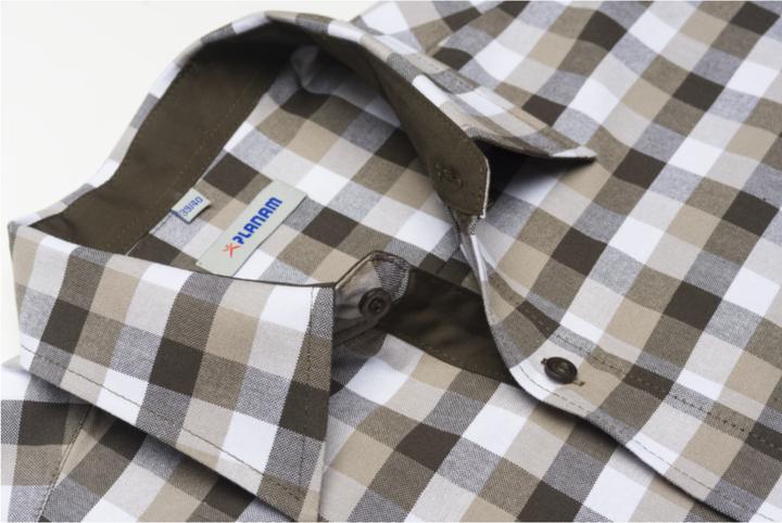 Immagine prodotto Planam Camicia country manica 1/1 a scacchi in pietra 47/48 49/50 (50)