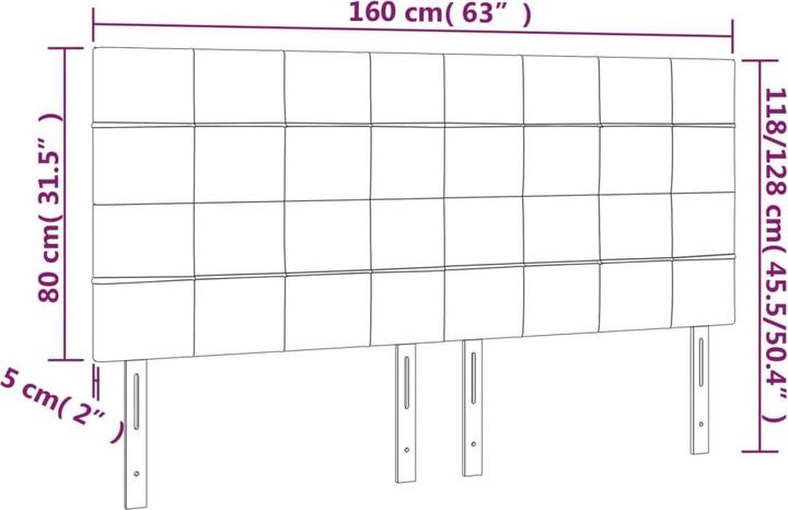 Produktbild vidaXL Kopfteil (160 x 5 x 88 cm)