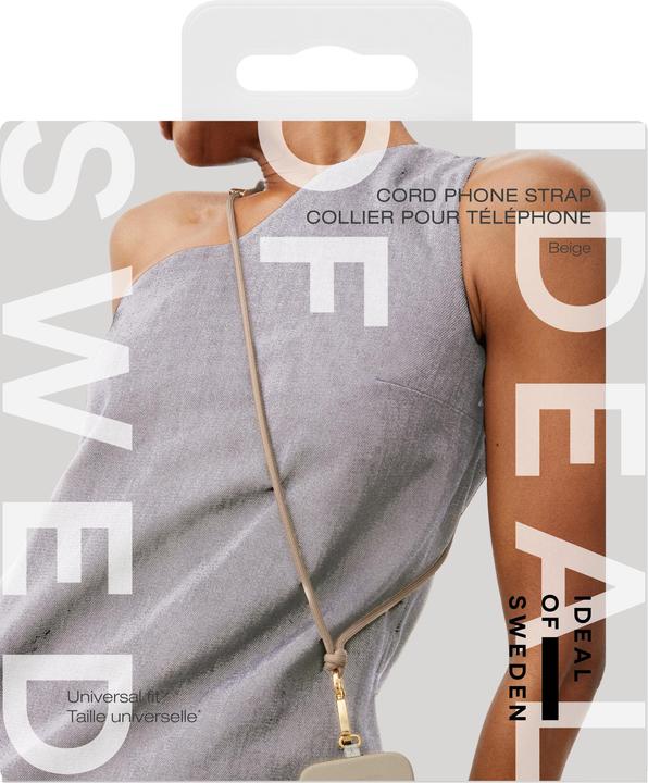Image du produit iDeal Of Sweden pour tous les étuis avec port de chargement au centre Cord Phone Strap Beige