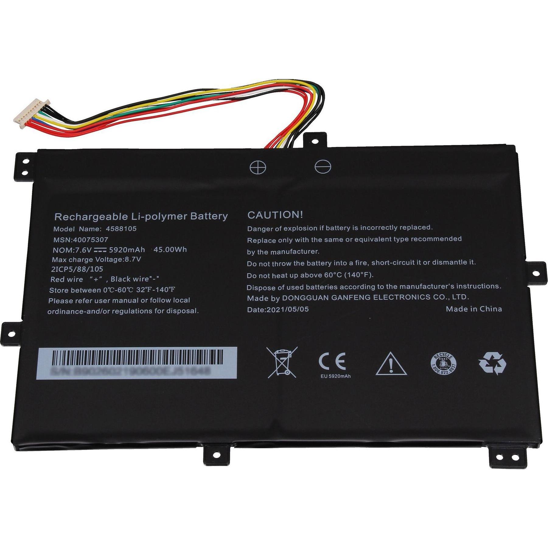 Medion 40072215 (2 Zellen, 5920 mAh), Notebook Akku