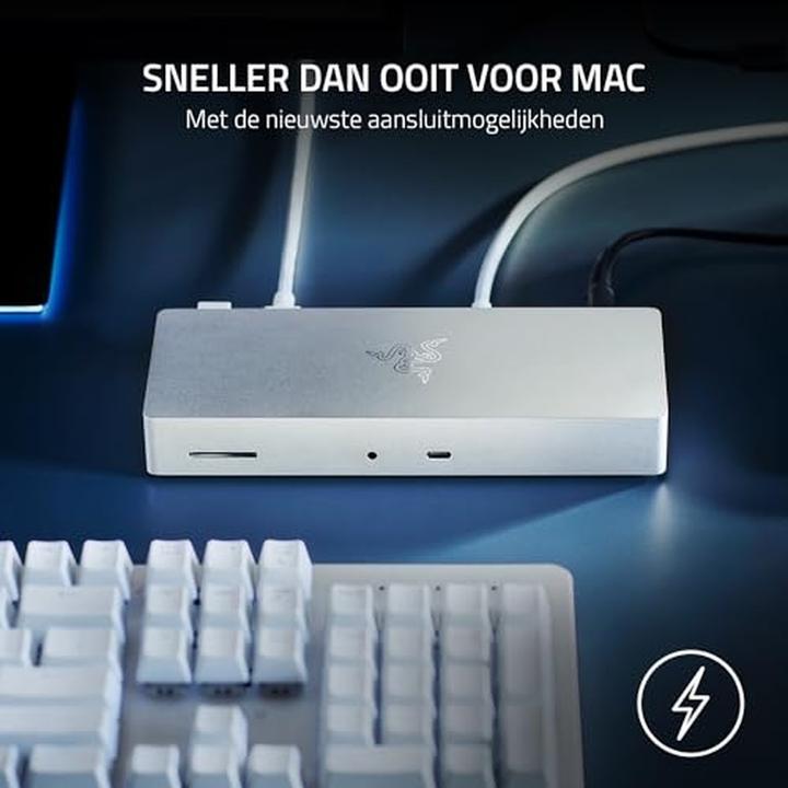 Actual product image Razer Thunderbolt 4 Dock Mercury Edition (Thunderbolt, 9 Ports)