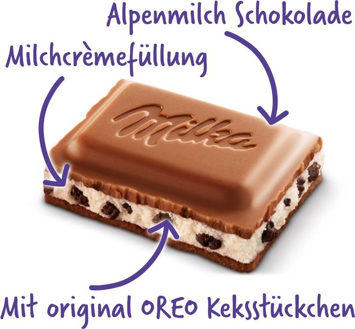 Image du produit Milka Tablette de chocolat Oreo 100 g (100 g)
