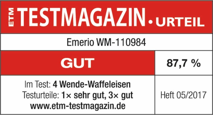 Energie-Label Emerio Waffelautomat