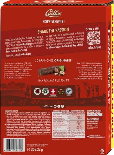 Immagine prodotto Cailler Branches Barretta di cioccolato al latte L'Originale S (690 g)