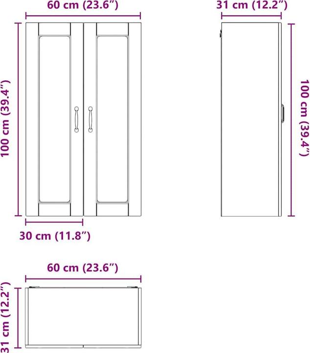 Immagine prodotto vidaXL Küchenschrank (31 x 60 x 100 cm)
