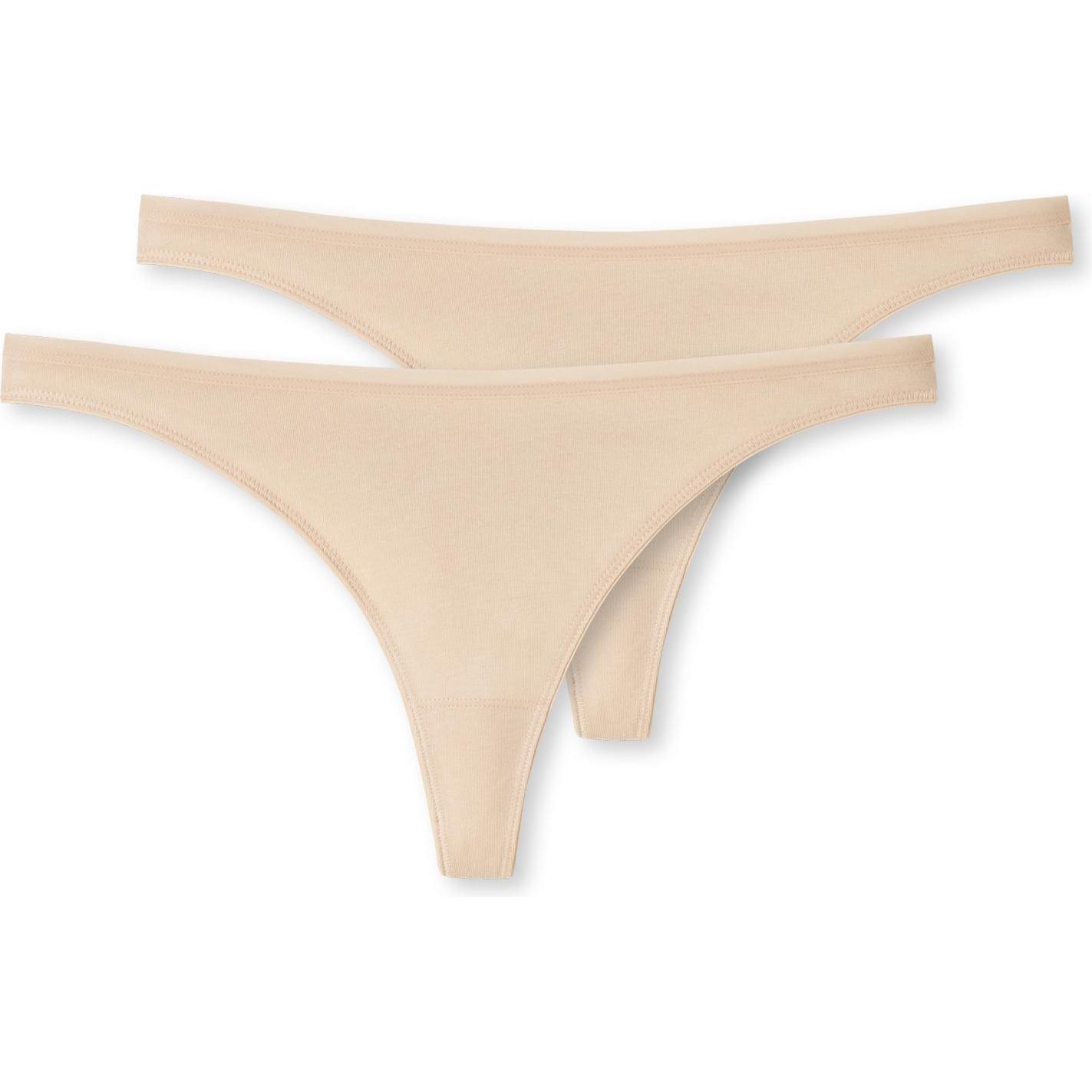 Schiesser, Damen, Unterhosen, 2erPack 95/5 String, Beige, (42, 2er Pack)
