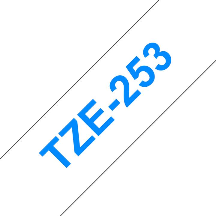Produktbild Brother Tze-253 (2.40 cm, Weiss, Blau)