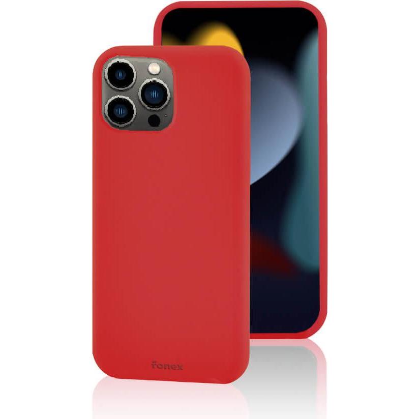Fongex iPhone 14 Pro Max - Pure Touch Silikonhülle rot (Apple iPhone 14 Pro Max), Smartphone Hülle, Rot