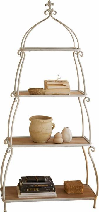 Immagine prodotto Loberon Scaffale Kellington bianco/marrone antico (80.50 x 35.50 x 171.50 cm)