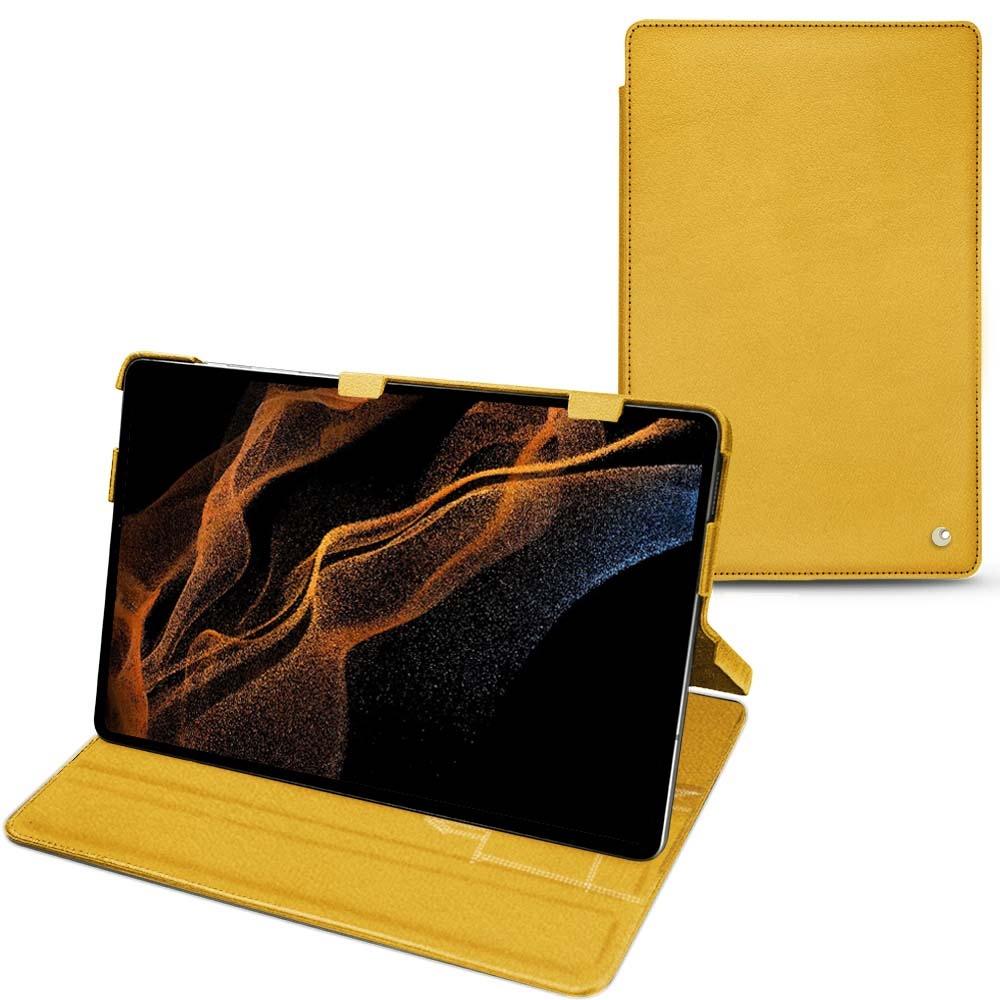 Noreve Lederschutzhülle horizontal (Galaxy Tab S8+), Tablet Hülle, Orange