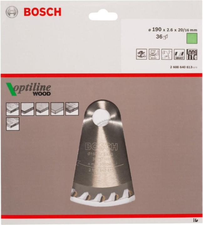 Produktbild Bosch Professional Zubehör PRO Wood Kreissägeblatt, 190 x 2.6 x 20 mm