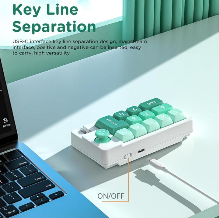 Actual product image PowerGuard K810 NumPad RGB Gaming Keypad & Joystick Cursor Wheel (DE)