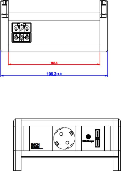 Actual product image Bachmann DESK 1xCEE7/3 (1 x, CEE 7/3)