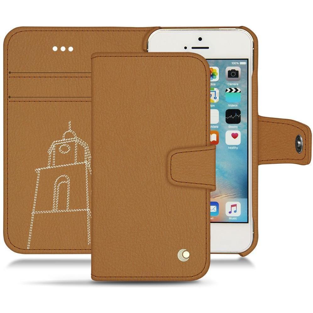 Thumbnail - Noreve Lederschutzhülle Wallet (Apple iPhone SE), Smartphone Hülle, Braun