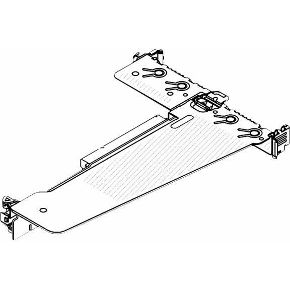 Lenovo ThinkSystem V3 1U x16/x16 PCIe G5 Riser1, Server Zubehör, Schwarz