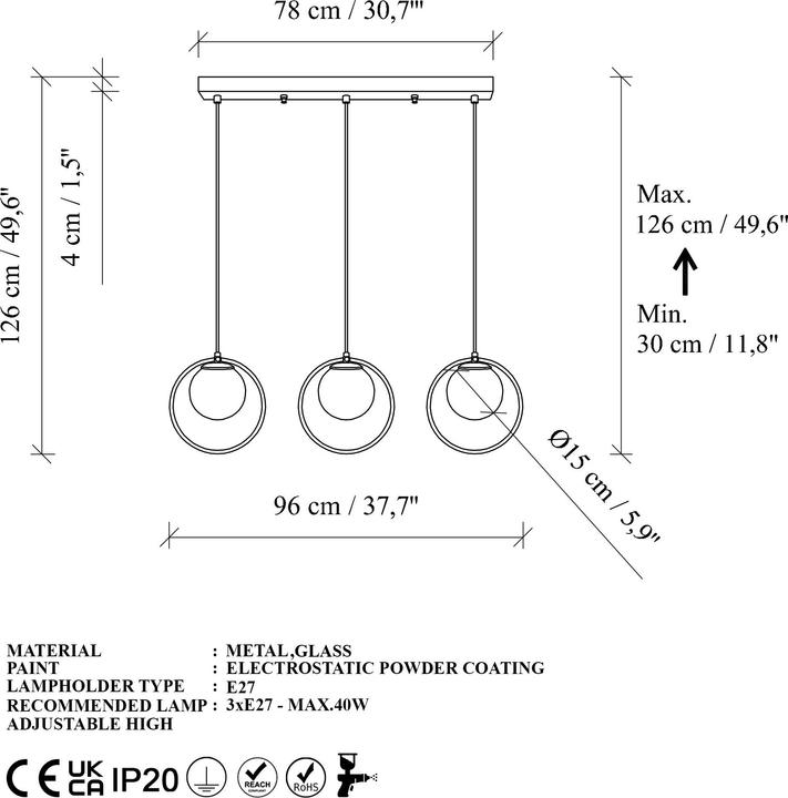 Actual product image Opviq Dolunay (E27)
