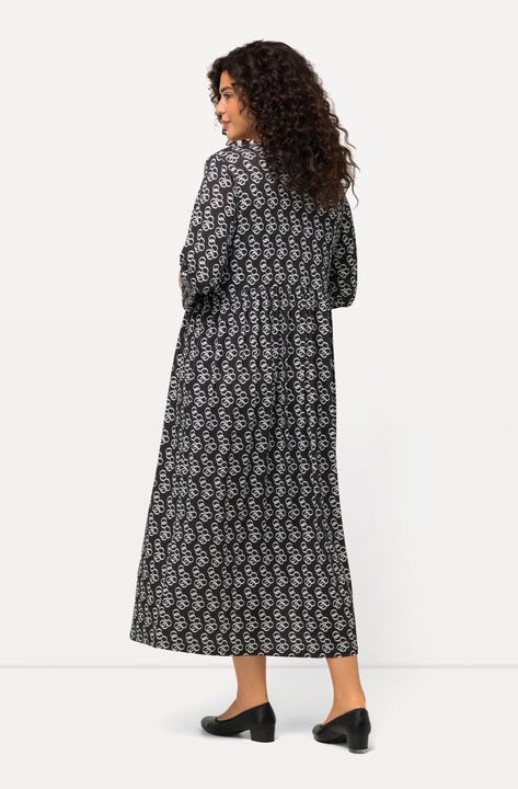 Produktbild Ulla Popken Jerseykleid, Wickeloptik, A-Linie, V-Ausschnitt, 3/4-Arm (60)