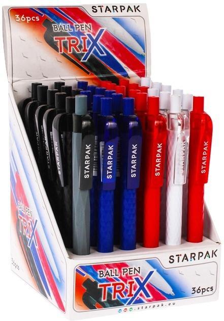 Starpak Druckkugelschreiber 0,7 blau Trix (36 Stück) (Bleu, 36 x)