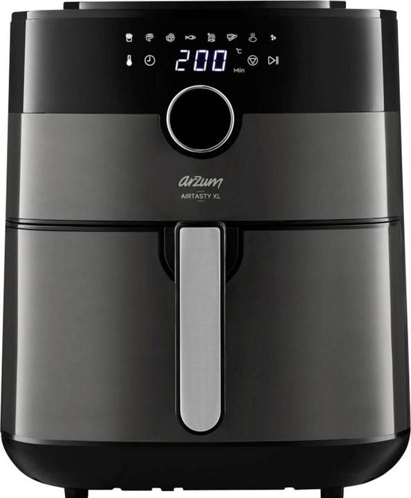 Actual product image Arzum Heissluftfritteuse Fritteuse Heissluft-Funktion, mit Display Schwarz-Silb
