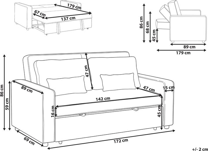 Produktbild Beliani Uttela (2-Sitzer)