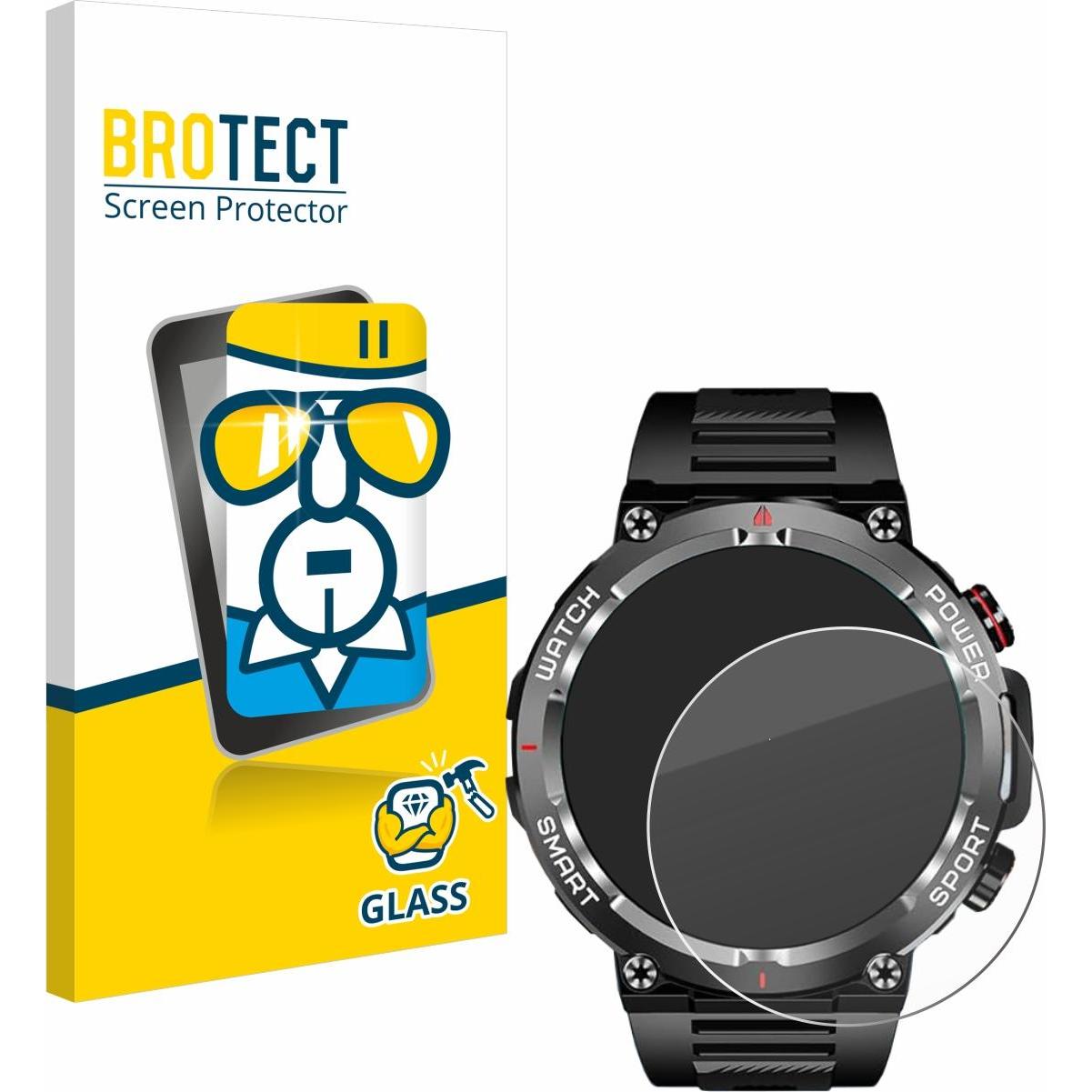 Thumbnail - BROTECT Panzerglas Displayschutz 9H Schutzglas Glas Klar Transparent, Smartwatch Schutzfolie, Transparent