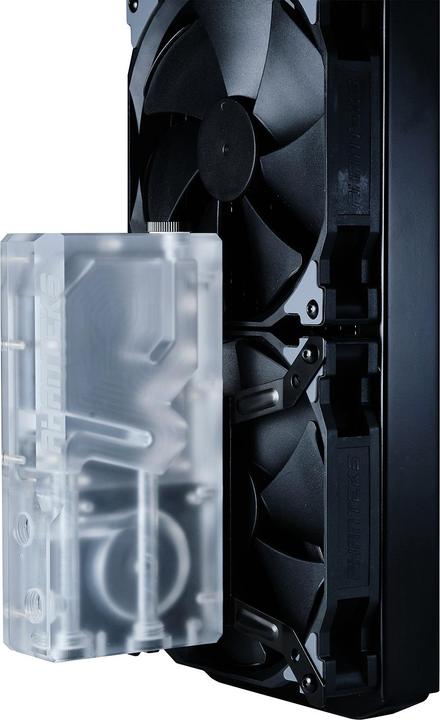 Actual product image Phanteks R160C Reservoir - transparent acrylic backplate, DRGB LED